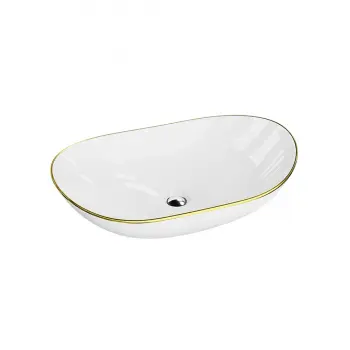 Umywalka nablatowa Lavita Nike Gold Line 60x36cm